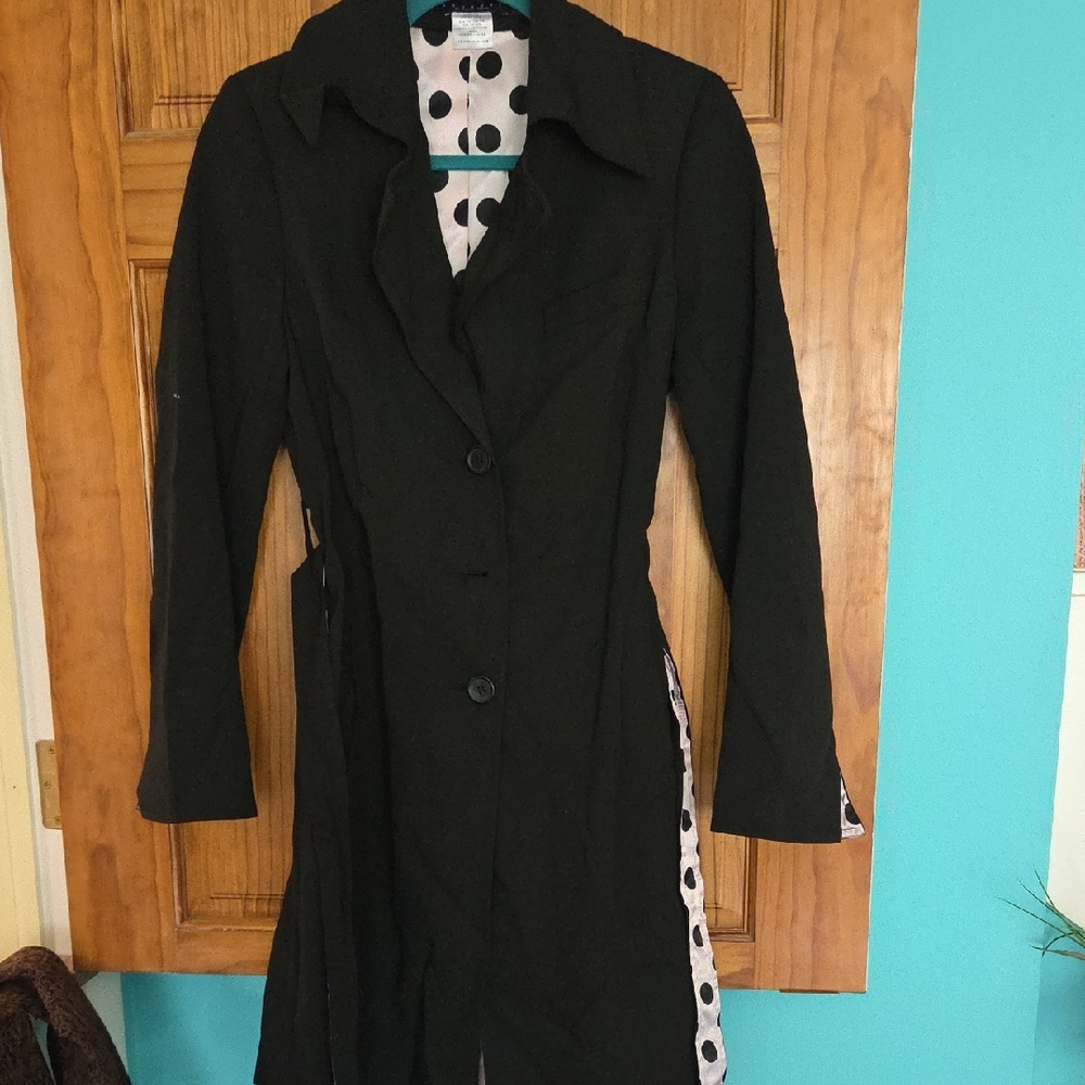 Laundry By Shelli Segal Black Trench Coat